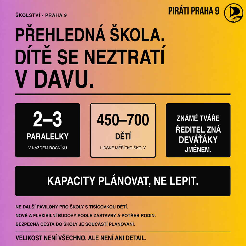 Přehledná škola, kde se dítě neztratí v davu